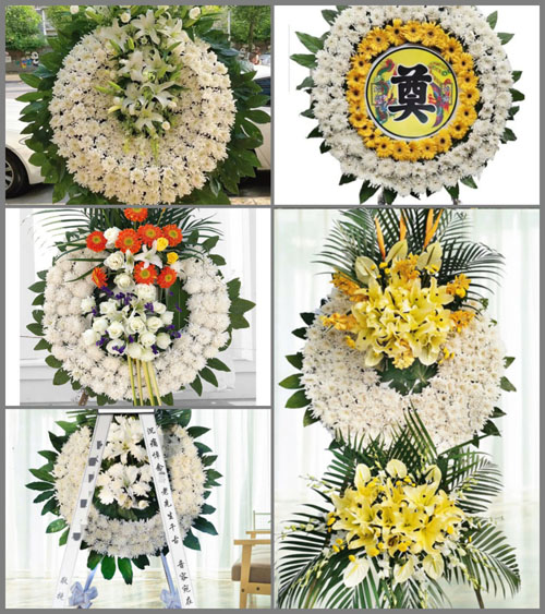 安徽六安市霍邱县范桥镇龙周村花圈速递